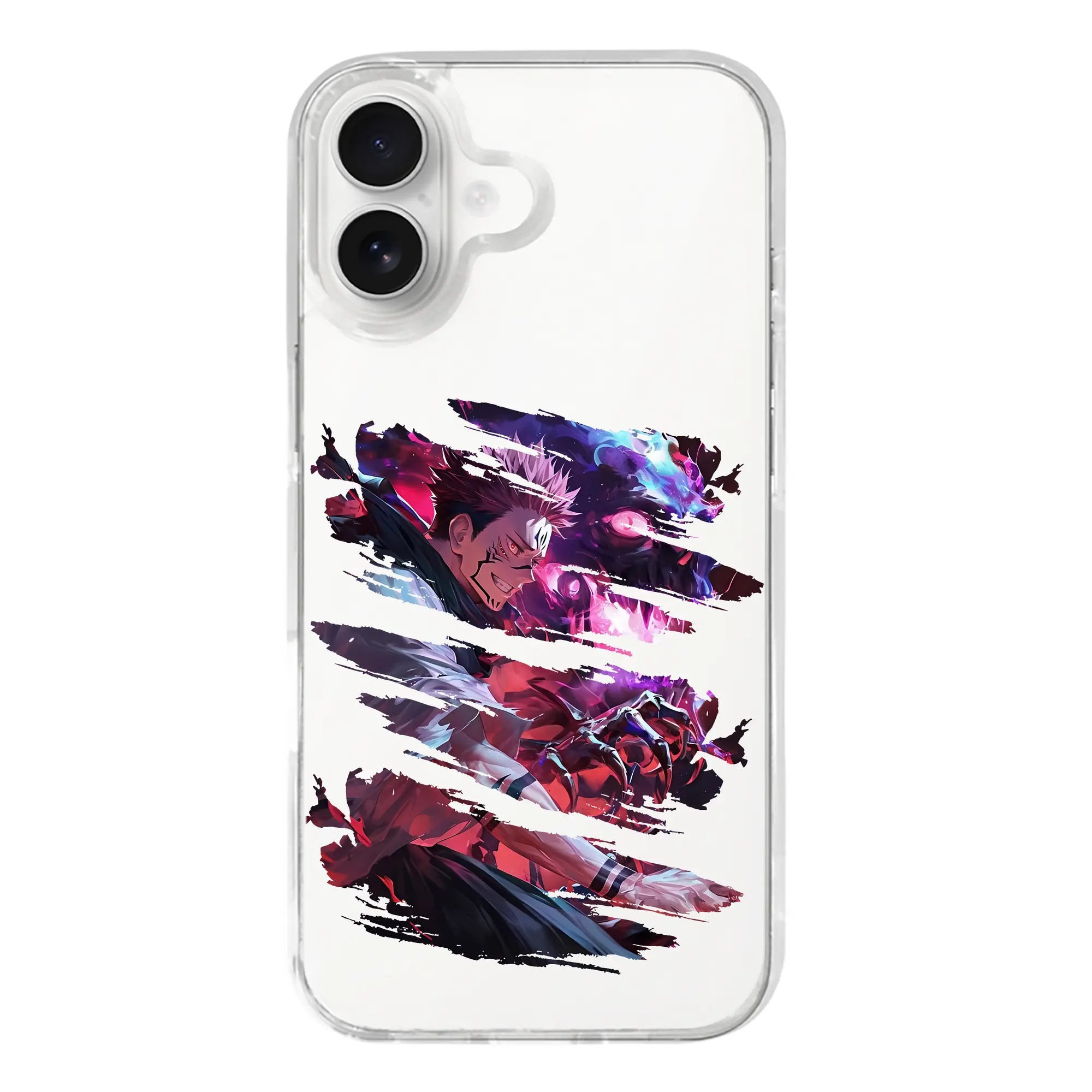 呪術廻戦 グッズ,両面宿儺 - iPhone 17シリーズ 透明スマホケース – 薄型・耐衝撃・精密フィット保護カバー